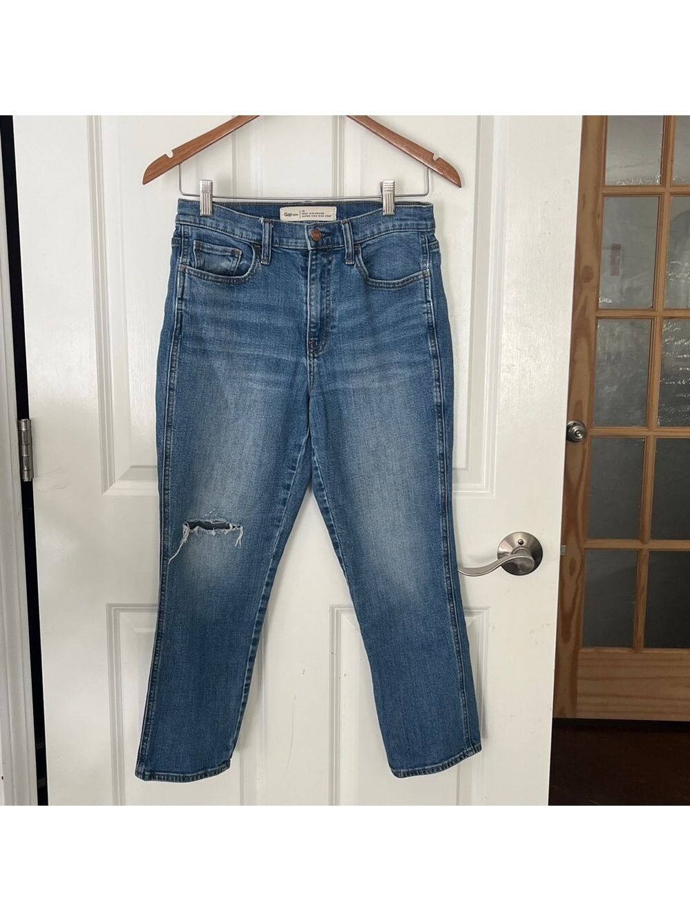 GAP Best Girlfriend Super High Rise Crop Jeans Size 28 Indigo